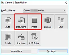 Réglages de scan officiels d'IJ Scan Utility dans le manuel Canon G2020